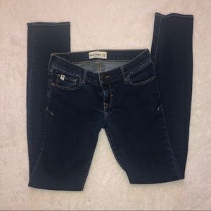 Abercrombie Kids dark wash skinny jeans